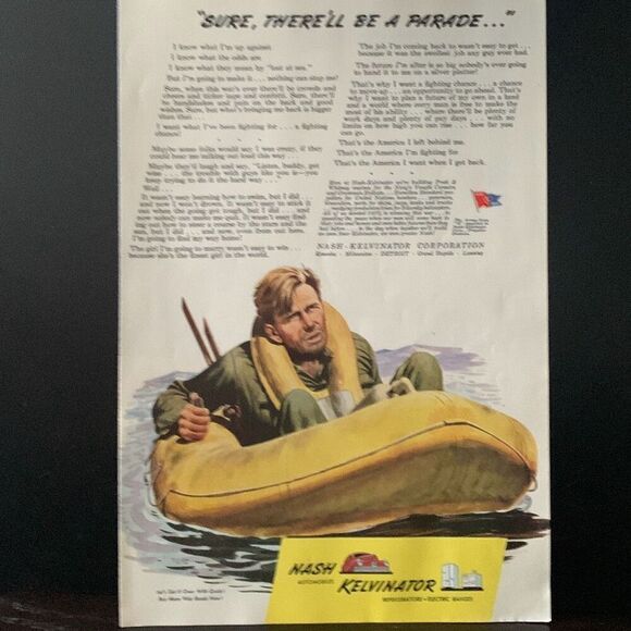 Vintage 1944 Nash Kelvinator There’ll be A Parade Ad Advertisement - Picture 1 of 4